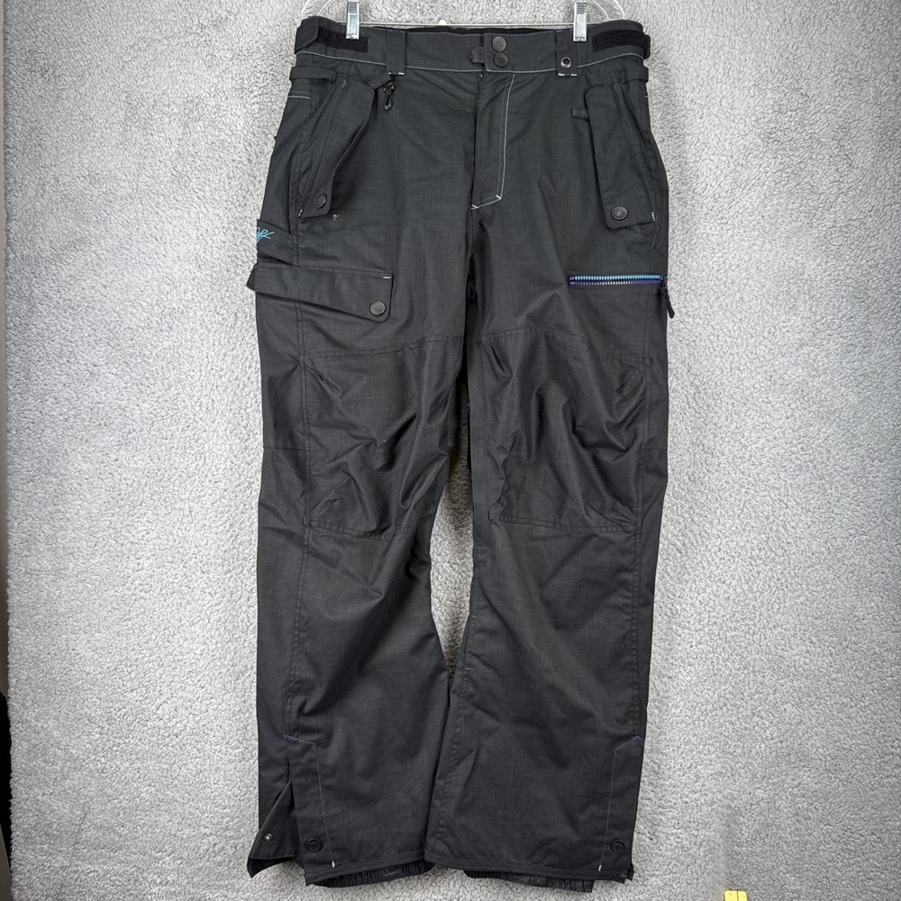 686 Mens Medium Ltd Signature LV Michael Akira West Snowboard Ski Pants Black